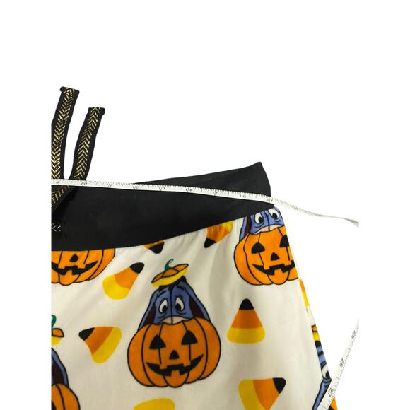 Disney Halloween Lounge Pants Size L 12-14 White Orange Eeyore Pumpkin - Picture 13 of 16